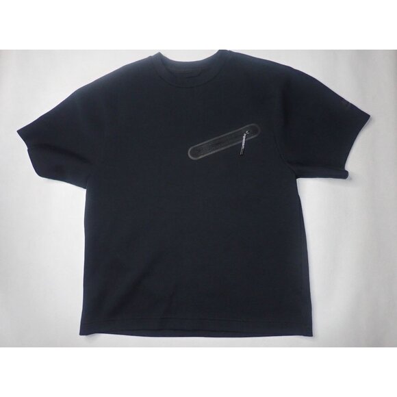 NIKE SPORTSWEAR TECH FLEECE SHORT-SLEEVE TOP 'Goddess of Victory’ Mens S Black - Picture 2 of 7